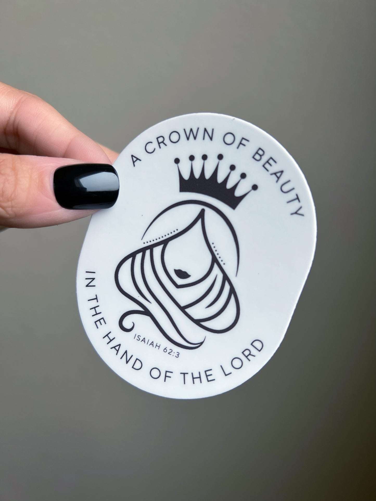 Crown of Beauty CLEAR sticker